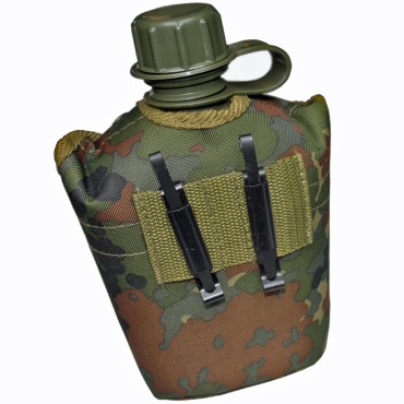 Preview: MFH US canteen, 1 l, with retaining clips for attachment